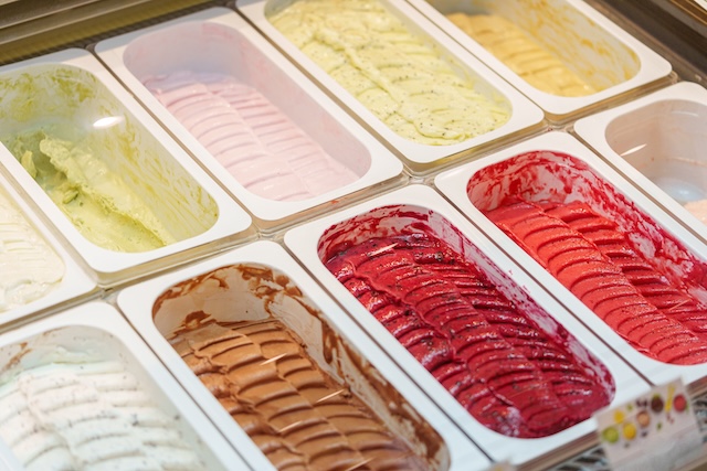 gelato display case